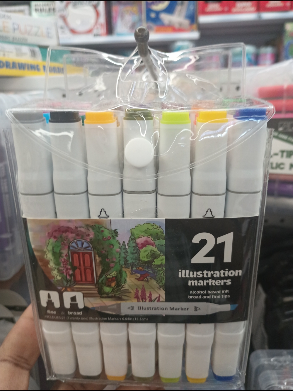 21-Pack Illustration Markers - Assorted Colors